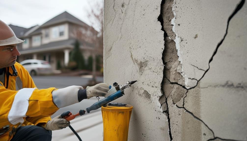 sealing cracks with epoxy