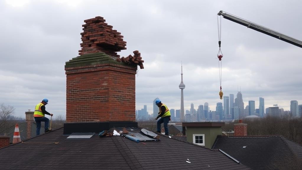 chimney demolition and disposal