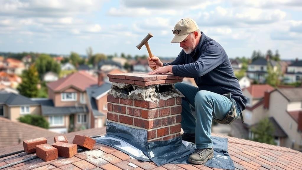 fixing the chimney cap